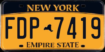 NY license plate FDP7419
