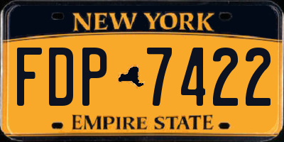 NY license plate FDP7422