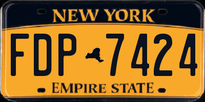 NY license plate FDP7424