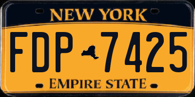 NY license plate FDP7425
