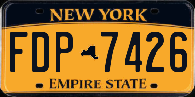 NY license plate FDP7426