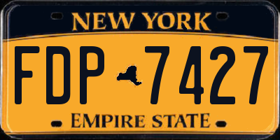NY license plate FDP7427