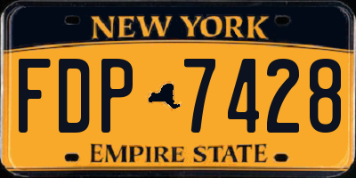 NY license plate FDP7428