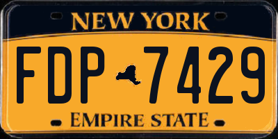 NY license plate FDP7429