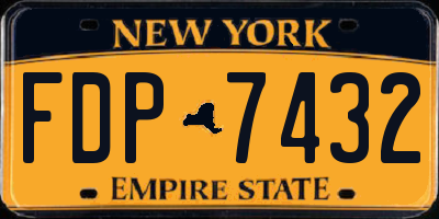 NY license plate FDP7432