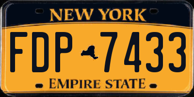 NY license plate FDP7433