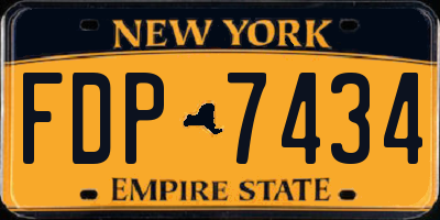 NY license plate FDP7434