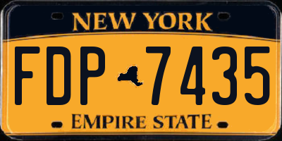 NY license plate FDP7435