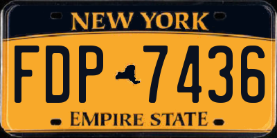 NY license plate FDP7436