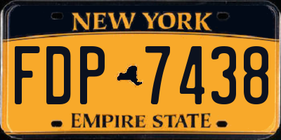 NY license plate FDP7438