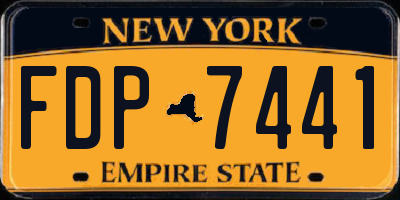 NY license plate FDP7441