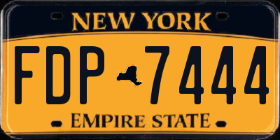 NY license plate FDP7444