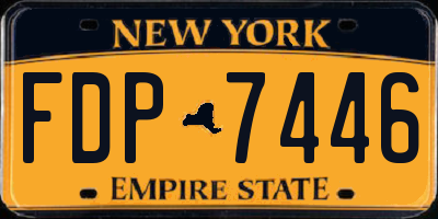 NY license plate FDP7446