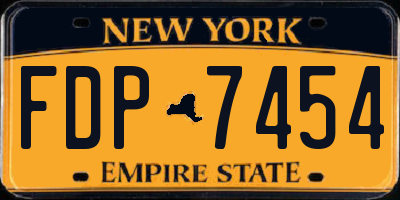 NY license plate FDP7454