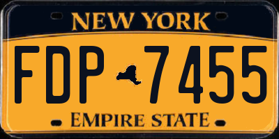 NY license plate FDP7455