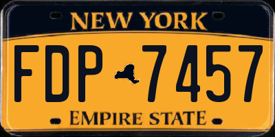 NY license plate FDP7457
