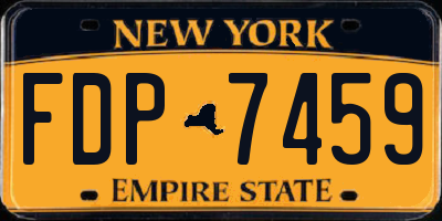 NY license plate FDP7459