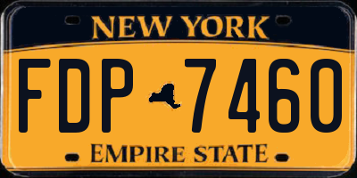 NY license plate FDP7460