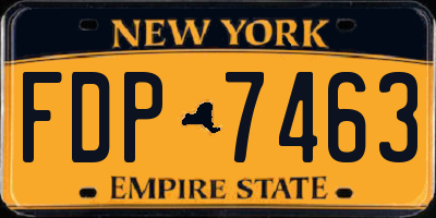 NY license plate FDP7463