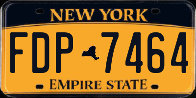 NY license plate FDP7464