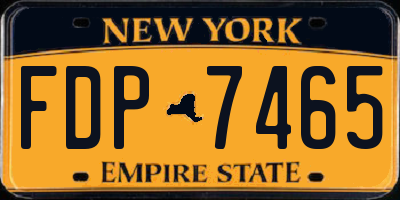 NY license plate FDP7465