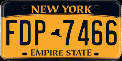 NY license plate FDP7466
