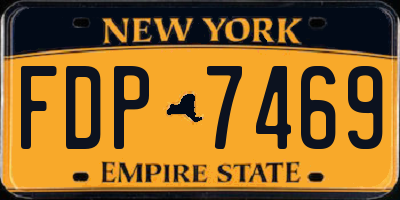 NY license plate FDP7469