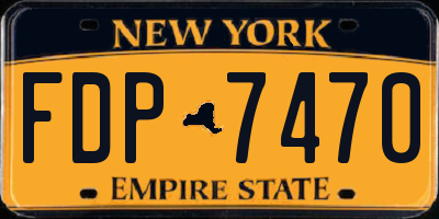NY license plate FDP7470