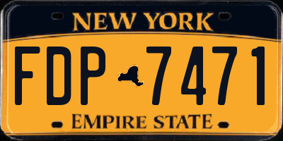 NY license plate FDP7471