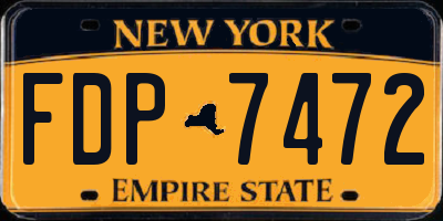 NY license plate FDP7472