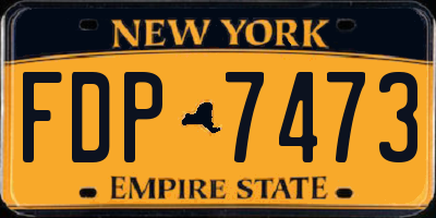 NY license plate FDP7473