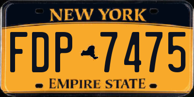 NY license plate FDP7475