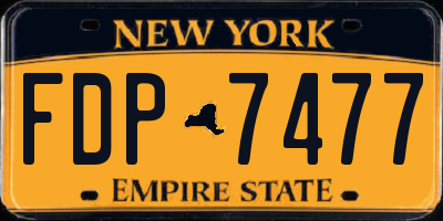 NY license plate FDP7477