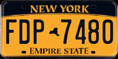 NY license plate FDP7480