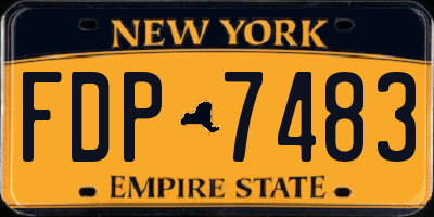 NY license plate FDP7483