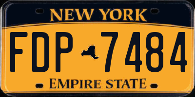 NY license plate FDP7484