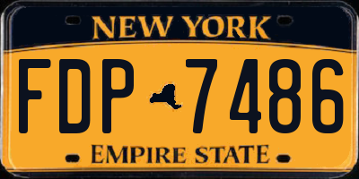 NY license plate FDP7486