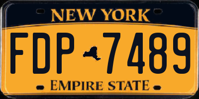 NY license plate FDP7489