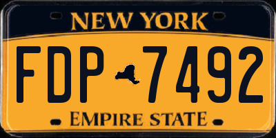 NY license plate FDP7492