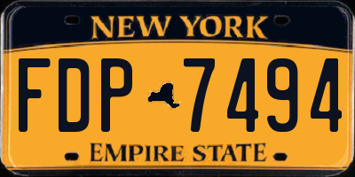 NY license plate FDP7494