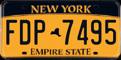 NY license plate FDP7495