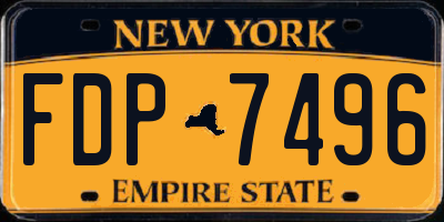 NY license plate FDP7496