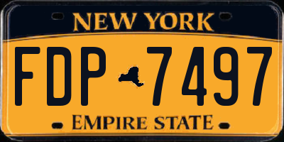 NY license plate FDP7497