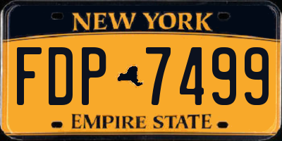 NY license plate FDP7499