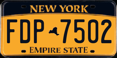 NY license plate FDP7502