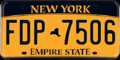 NY license plate FDP7506