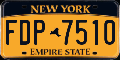 NY license plate FDP7510