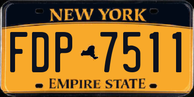 NY license plate FDP7511