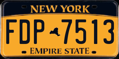 NY license plate FDP7513