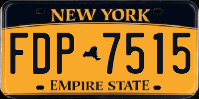 NY license plate FDP7515